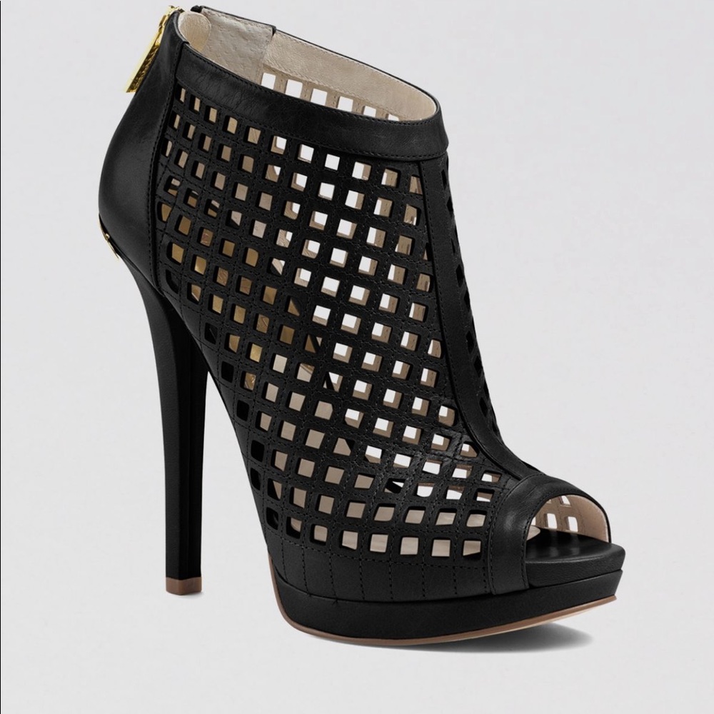 Michael Kors Graham peep toe bootie Black sz 7.5